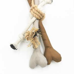 Custom Duurzame Eco-Vriendelijke Pluche Huisdier Kauwen Speelgoed Duurzaam Katoen Hennep Touw Bal Knoop Bot Stick Voor Hond Spelen - Product Image 2