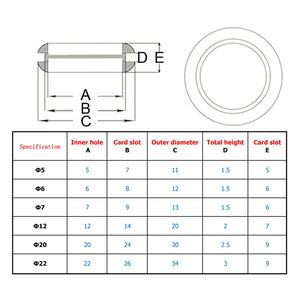 Anneau d'étanchéité pour tuyau d'eau, diamètre intérieur 5/6/7/<span class=keywords><strong>12</strong></span>/20/22/25/30/40/50/60 mm, manchon de protection en fil métallique, joint torique en caoutchouc - Product Image 2