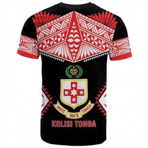 Nouveau design Chemises de sport de luxe pour hommes Vente en gros bon marché T-shirt tribal polynésien Tonga Kolisi Tonga T-shirts grande taille pour hommes - Product Image 1