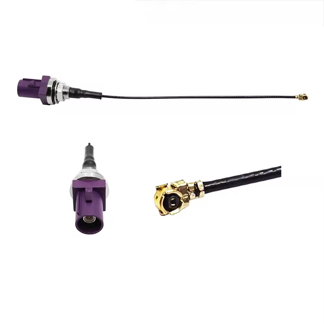 Manufacturer Fakra Male to UFL U.FL Cable FAKRA Male D Type to UFL Female Jack 1.37mm 1.13mm Pigtail Cable Assembly