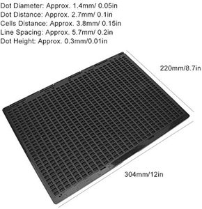 Pizarra de escritura en Braille de 27 líneas y 30 celdas con lápiz óptico para personas mayores con baja visión - Product Image 5