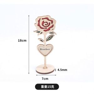 Rosas de Madera Grabadas al por Mayor, con Logotipo Personalizable, Decoración Ecológica para Mesa y Pared, para el Día de la Madre y San Valentín - Product Image 3