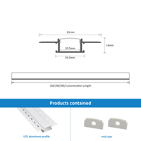 Luces LED para Pladur 035, Difusor Lineal para Placas de Yeso, Serie 6000, Perfil en T Anodizado