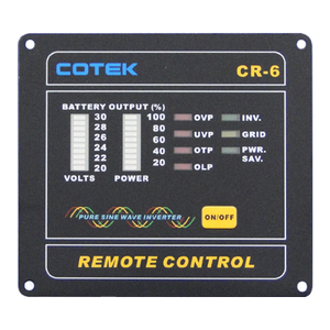 รีโมทคอนโทรล COTEK CR-6 สำหรับระบบตรวจสอบอินเวอร์เตอร์  รองรับการส่งออกคลื่นไซน์บริสุทธิ์ - Product Image 1