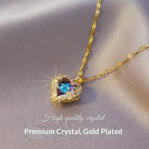 Collier pendentif en alliage d'acier inoxydable haut de gamme, simple et tendance, avec chaîne en bambou, pendentif de luxe pour femme, petit pendentif pour la taille - Product Image 3