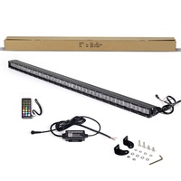 Nouvelle barre lumineuse LED RGB 6D multicolore à changement de couleur contrôlé de 52 pouces, étanche IP67 pour véhicules tout-terrain, VTT, UTV et camions