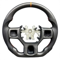 Volant personnalisé en fibre de carbone véritable pour Dodge RAM 1500 2500 3500, amélioration de l'intérieur du camion, style sportif