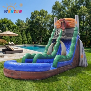 WINSUN Toboggan Gonflable Géant Commercial d'Extérieur pour Adultes <span class=keywords><strong>avec</strong></span> Piscine, Toboggan Aquatique Gonflable Économique pour Enfants, Idéal pour Fêtes en Jardin - Product Image 1