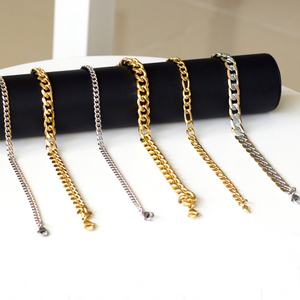 Collier ras du cou en acier inoxydable doré, chaîne cubaine pour homme, avec maillons en corde mélangée, idéal comme cadeau de bijoux - Product Image 4