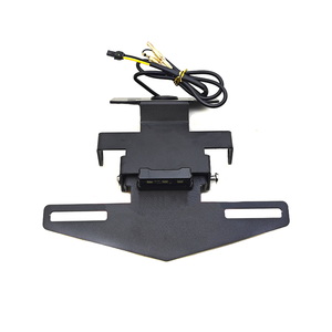Soporte de matrícula trasero plegable para motocicleta QJ 600RS 800 con luz LED opcional, modificado y convertido, soporte de matrícula trasero <span class=keywords><strong>corto</strong></span> - Product Image 5
