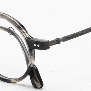 Gafas Redondas de Montura Completa con Patrón de Mármol, Marco de Titanio, Anti-UV, Ligeras, Unisex, para Adultos, Monturas para Corrección de la Visión - Product Image 3