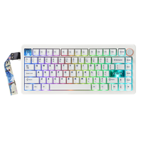 Teclado Mecánico Inalámbrico CIDOO QK75 75% con Montaje Gasket, Hot Swap, Programable VIA, Tri-Modo, RGB para Juegos
