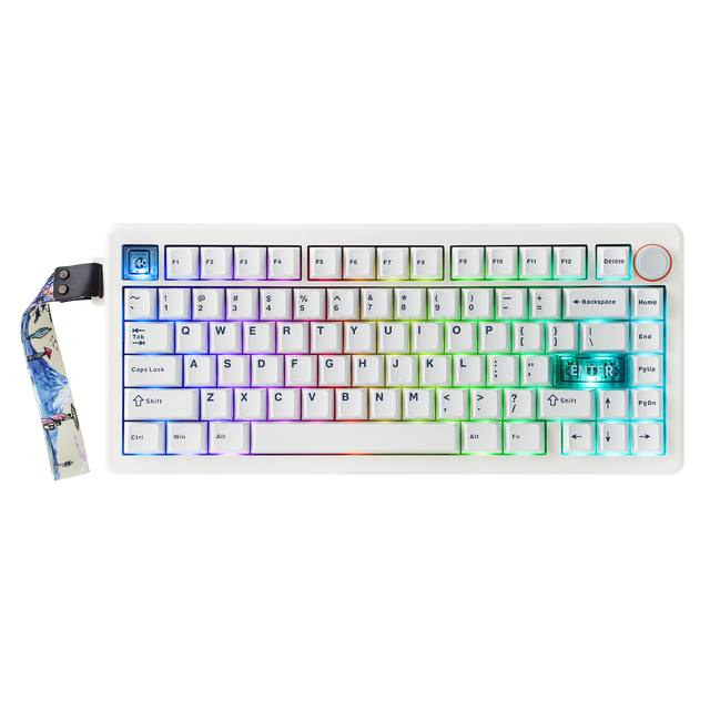CIDOO QK75 75% Wireless Mechanical Keyboard Gasket Mount Hot Swap VIA Programmable Tri-Mode RGB Gaming Keyboard