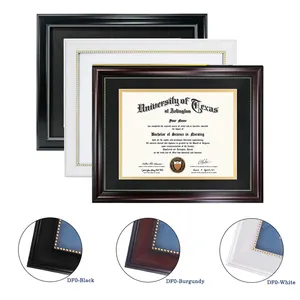 Toptan beyaz siyah bordo 8.5x11 mezuniyet derecesi belgesi çerçeve A4 Diploma belge çerçeveleri
