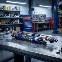 Silenciador de Escape Trasero de Alto Rendimiento, Ligero, con Válvulas de Aleación de Titanio, Compatible con Porsche 911 991.2 Turbo 3.8T