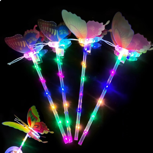 Cadeaux magiques bâton lumineux coloré led enfants l'adorent jouets lumineux papillons colorés bâtons de paillettes cadeaux de fête - Product Image 3