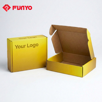 Cajas de Envío de Joyería de Papel, Suministradas por Fábrica, Caja de Joyería de Lujo con Logotipo Personalizado, Caja de Envío Corrugada Amarilla