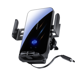 2025 Nieuwe Collectie Auto-Klem Auto Telefoon Houder Draadloze Oplader Mount Universele Slimme <span class=keywords><strong>Sensor</strong></span> 15W Snelle Draadloze Autolader