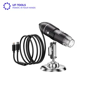 Hot Selling 2-in-1 1600X 2MP HD Digital Microscope LED Light Source Monocular Drawtube Customizable IOS Android OEM ODM