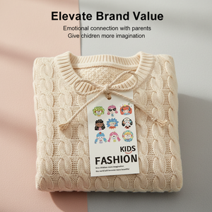 Fashion Custom Private Brand Logo White Waterproof Paper Garment Shirt Shoes Bags Swing Hang Tags with <b>Gold</b> Foil Printing <b>String</b> - Product Image 5