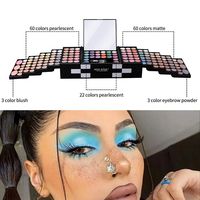 Palette de maquillage multifonction MISS ROSE 142 couleurs, fards à paupières, blush, poudre à sourcils