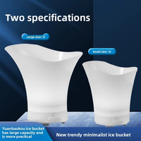 Seau à glace portable en plastique PP avec motif personnalisé, haut-parleurs intégrés, 5L, LED RGB, pour boissons, idéal pour l'été, avec haut-parleur Bluetooth