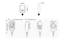 Masque d'appareil respiratoire autonome JuAn JUA-AM100 IP68 avec micro sans fil, système d'intercom vocal anti-écho AI, portée de 3 m