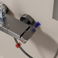 Mitigeur de douche moderne en alliage d'aluminium à commande double chaud/froid avec barre coulissante pour la modernisation de la salle de bain à domicile 3025