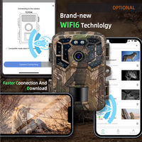 Caméra Forest Night Vision Mini 64MP 4K Animal Wild Trail avec IP66 étanche veille de 6 mois pour la sécurité