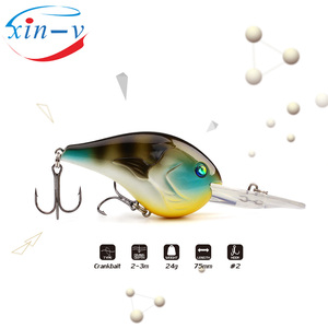 XINV 24G/75MM VC02 OEM/ODM Crankbait pesca biónica tenía señuelo realista al por mayor alta calidad buceo profundo Crankbait - Product Image 3