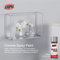 Pintura en Aerosol con Efecto Cromo Espejo, 400 ml, Profesional, de Secado Rápido, Resistente a la Intemperie, para Renovar Metal, Plástico y Madera