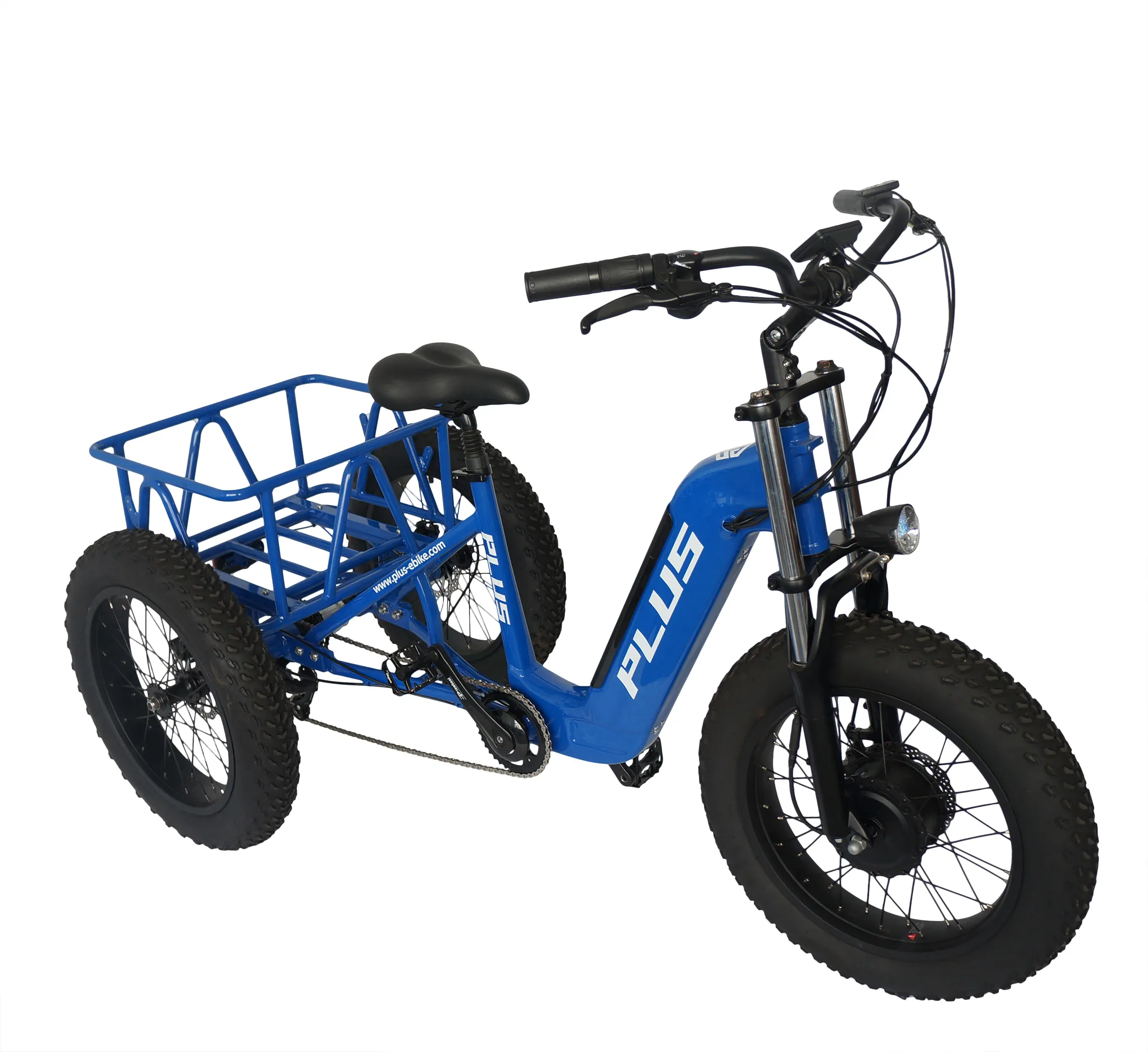 Harga pabrik 48V 350W 20 inci ban besar Trike listrik untuk dewasa sepeda kargo elektrik Step-Thru 3 roda