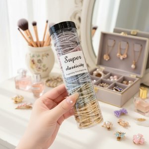 Vendita calda di tendenza Vintage ragazze fasce per capelli eleganti colorati strass nastro peluche decorazioni per capelli con perline - Product Image 3