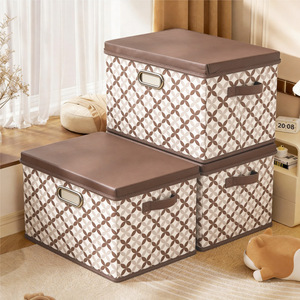 Clothing Organizer <b>Storage</b> Box With Lid Large Capacity Foldable Rectangular Dustproof Household <b>Clothes</b> <b>Storage</b> Container - Product Image 4