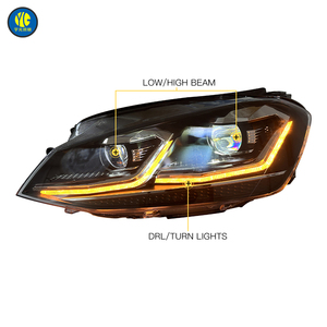 YU GUANG per Accessori <span class=keywords><strong>Volkswagen</strong></span> <span class=keywords><strong>Golf</strong></span> 7 <span class=keywords><strong>Golf</strong></span> <span class=keywords><strong>Vii</strong></span> 2013 2020 Gruppo Faro VW Aggiornamento Faro Dinamico a LED VW Gti Mk7 - Product Image 5