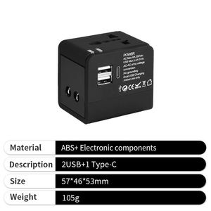 2025 Universal Charger Adapter Custom Multi Port National Socket <b>Plug</b> Type <b>C</b> Europe Travel Adapter for Holiday - Product Image 2