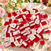 Tuiles de Mahjong Américain en Acrylique Sculptées en Profondeur, Quatre Couches, 160 Pièces, Corps Épais, Personnalisées pour Collection, Club, Famille, Fête, Jeu