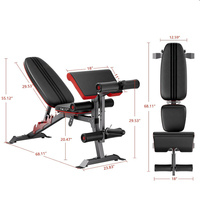 Banc de musculation réglable pour la maison avec chaise de fitness pliable en acier et en métal pour la musculation