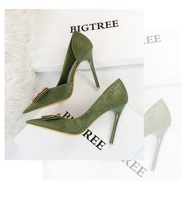 Nouvelle mode femme chaussures de bureau pointu talons aiguilles femmes chaussures à talons pompes à la mode grande taille Durable pompes pour femmes - Product Image 5
