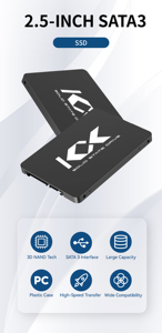 2.5 Inch SATA3 Solid State Drive 512GB 1TB <b>2TB</b> High-Speed Read 530MB/s Write 500MB/s for Tablets Security Systems 2.5 Inch SATA3 - Product Image 3
