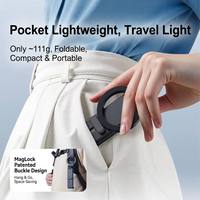 Support de téléphone portable magnétique rotatif et portable, avec pince de bureau et trépied, idéal pour les voyages et toutes les marques de téléphones
