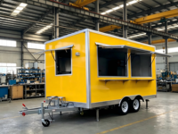 Remorque de cuisine mobile SANSHELL FS400 en acier inoxydable à 4 roues et double essieu, résistante à la rouille et à l'eau, pour barbecue et restauration rapide