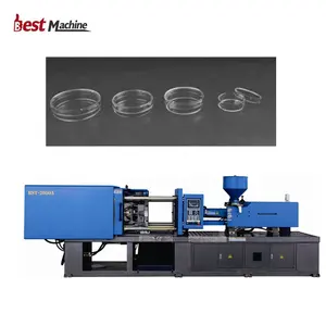 جديد صغير overmolding البلاستيك القابل للتصرف معدات طبية مختبر طبق بتري ماكينة حقن صب آلة السعر