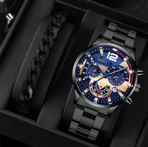 Mens Watches Top Brand Luxury Famous Men's Watch Fashion Casual Chronograph Quartz Wristwatch Relogio