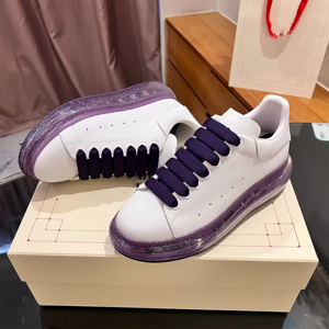 รองเท้าผ้าใบผู้ชาย Mqqueen คุณภาพสูง ดีไซน์หรูหรา ระบายอากาศได้ดี พื้นรองเท้าโปร่งใส น้ำหนักเบา แบบผูกเชือก - Product Image 3