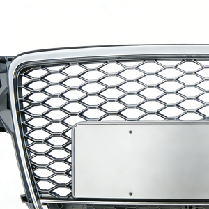 Parrilla Delantera de Malla Cromada Estilo RS4 de Alta Calidad, Rejilla de Plástico ABS para Audi A4 S4 B8 2008-2012, Marca PNB - Product Image 4