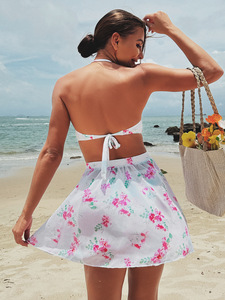 2026 factory's fashionable and sexy short <b>skirt</b> <b>bikini</b> beach resort spa offers a three-piece swimsuit set including a <b>skirt</b>. - Product Image 5