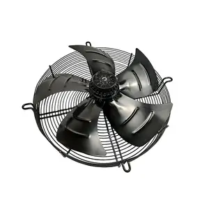 Moteur à rotor externe à haut rendement haut volume 5 pales refroidissement industriel alimenté par turbine de ventilateur à flux axial ca