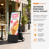 Affichage numérique mobile extérieur double face haute luminosité 2000 Nits, batterie 78 Ah, étanche IP65, Android 11, kiosque publicitaire