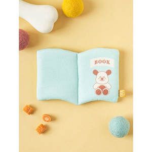 Kozietum Mini Book-Shaped <b>Dog</b> Chewing Toy Feather and Rope <b>Puzzle</b> <b>Feeder</b> <b>for</b> Nosework Play Mint Color - Product Image 1
